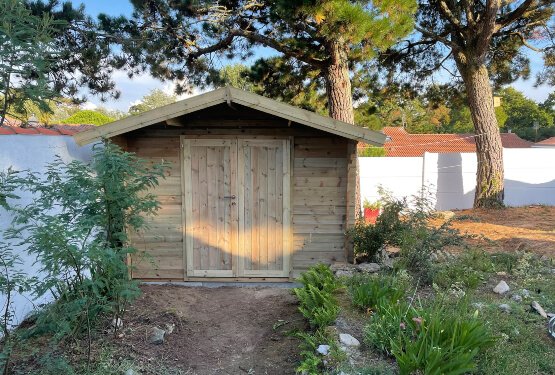 Abri de jardin en bois 2 pentes
